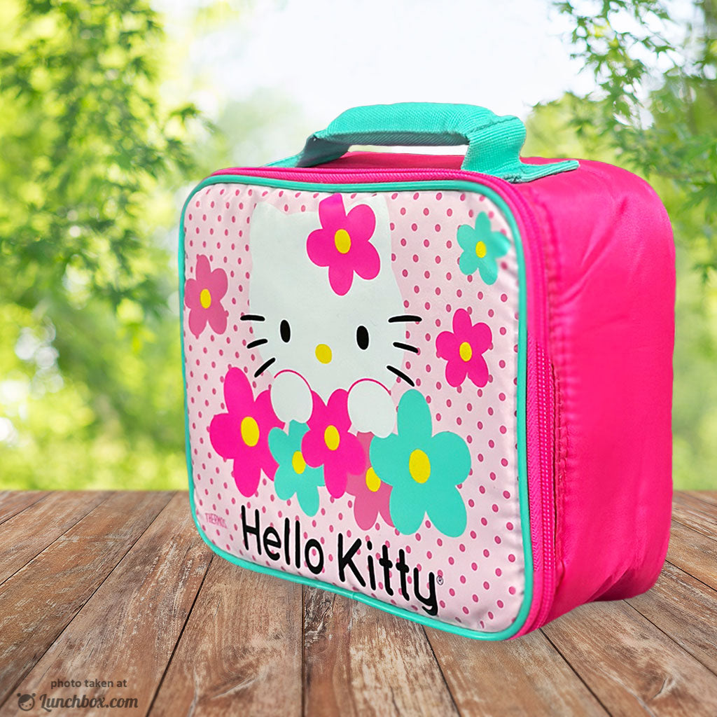 Sanrio Hello Kitty Lunch Bag Insulated Zip Up Lunchbox - Kids Girls Pink  Yellow