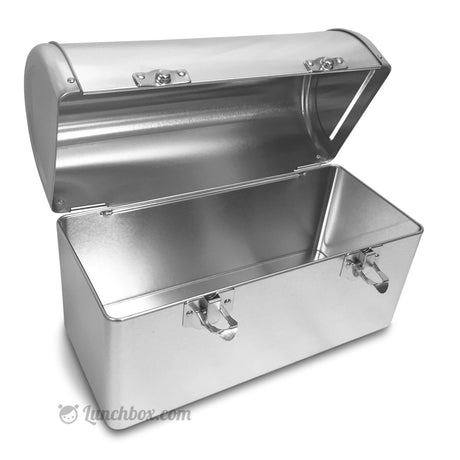 Plain Metal Dome Lunchbox - Silver