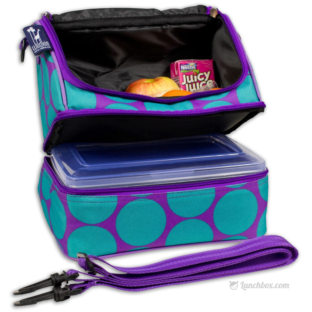 Double Decker Lunchbox - Big Dots Aqua