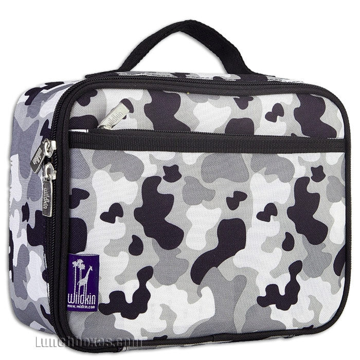 Gray Camo Insulated Lunch Box
