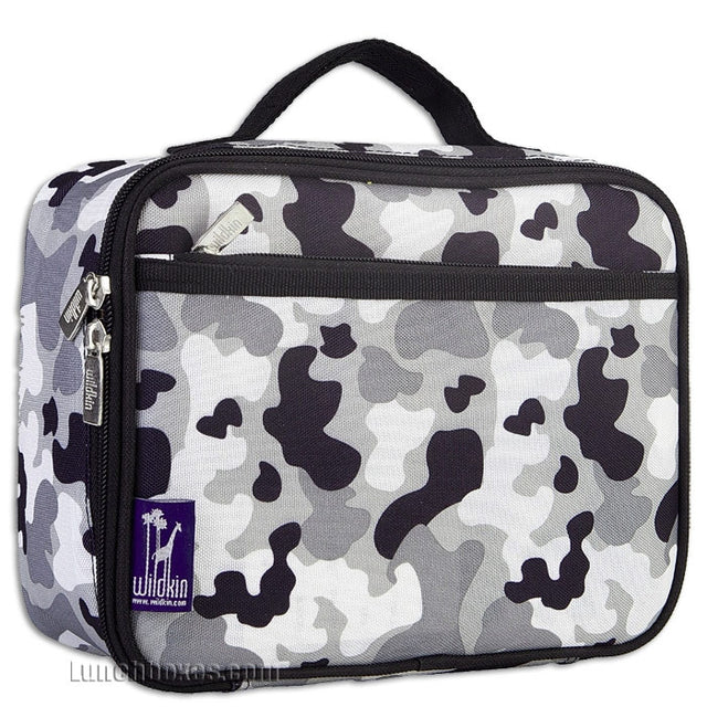 Gray Camo Insulated Lunch Box
