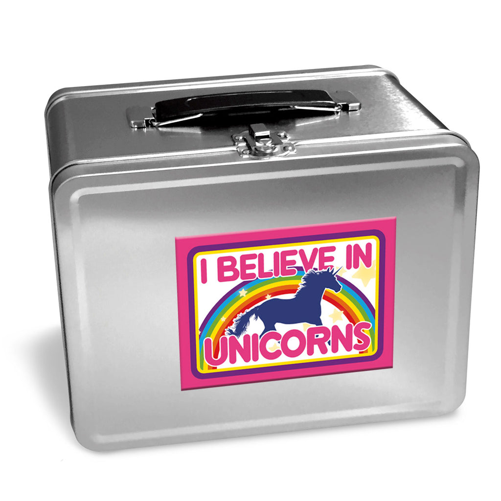 Custom Lunch Box - I Believe in Unicorns