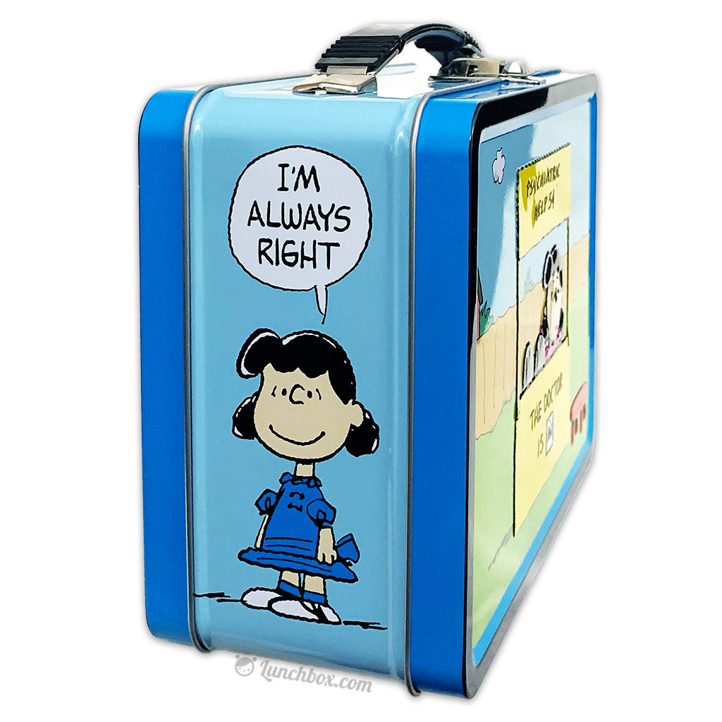 Peanuts Lucy Psychiatrist Metal Lunch Box