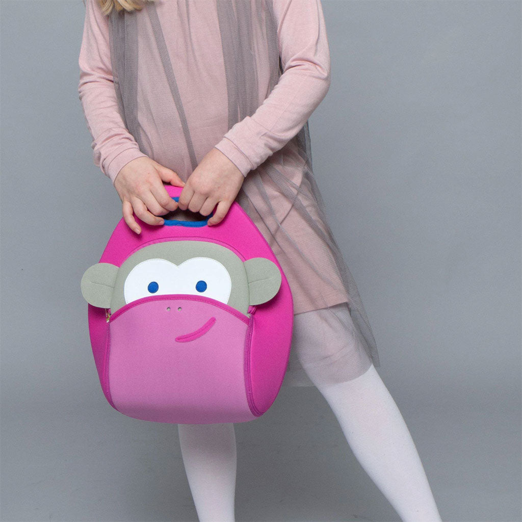 Pink Monkey Lunch Bag