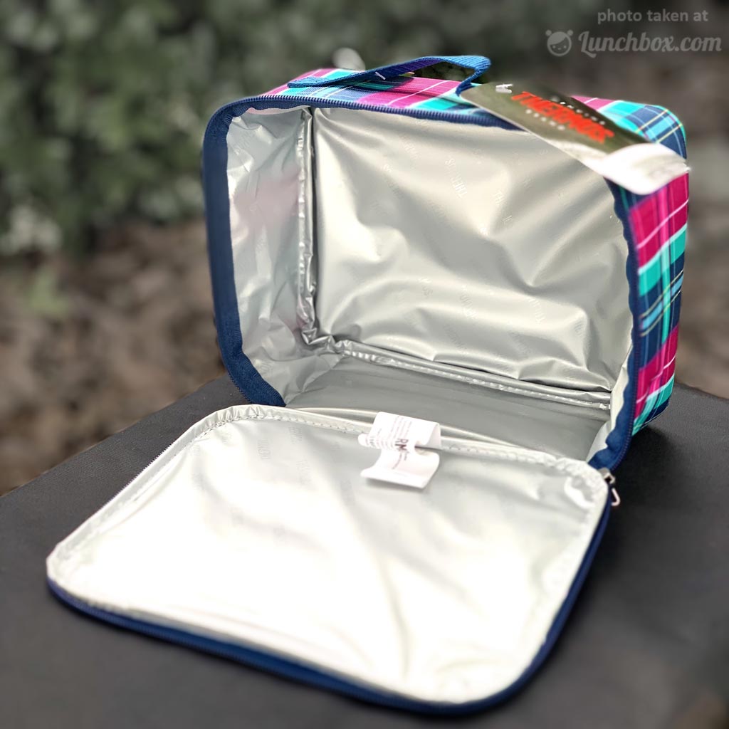 Brown Beige Tartan Plaid Lunch Bag,Durable Insulated Lunch Box