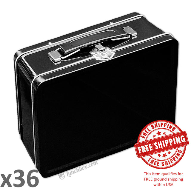 Plain Black Lunch Boxes