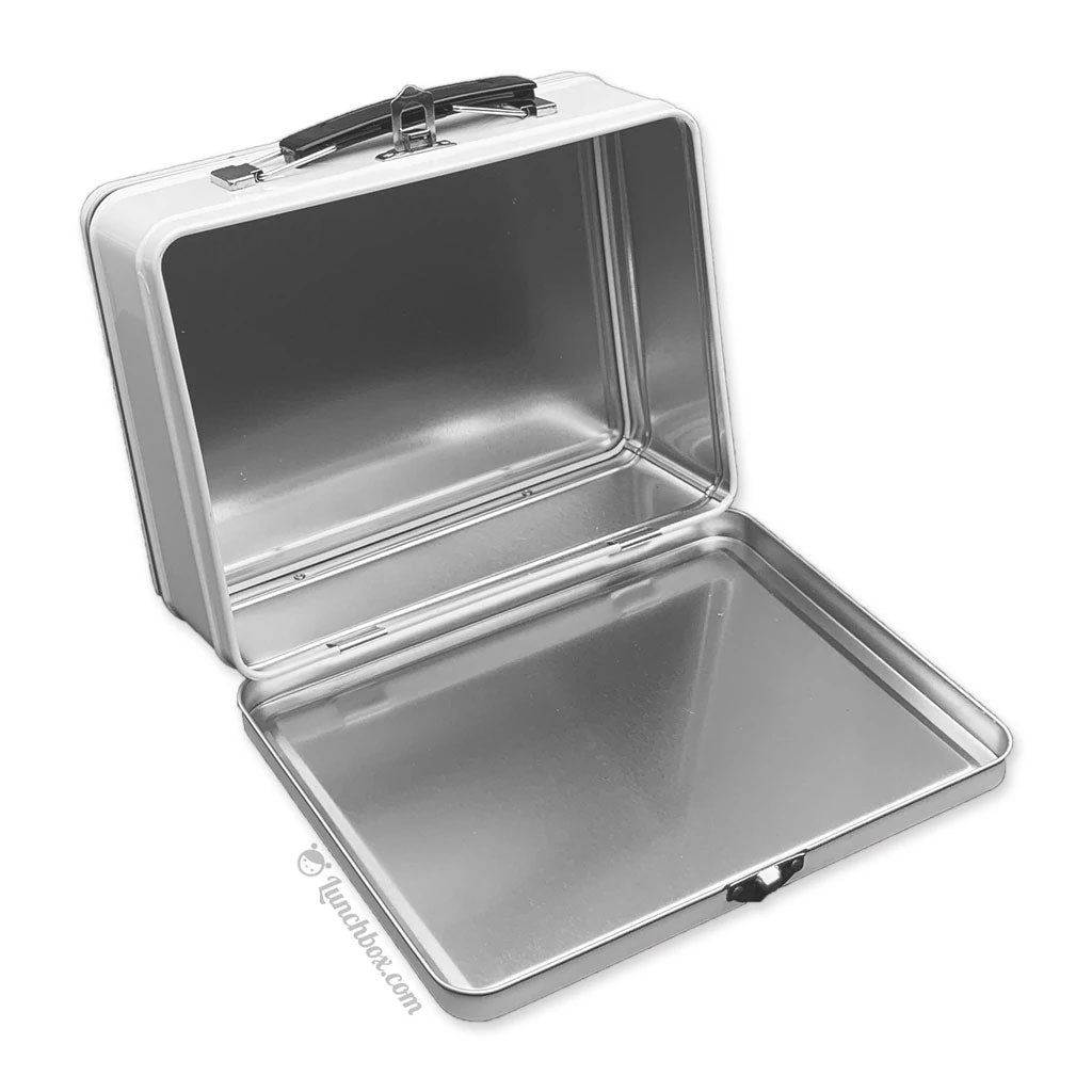 Medium Plain Metal Lunch Box - Black