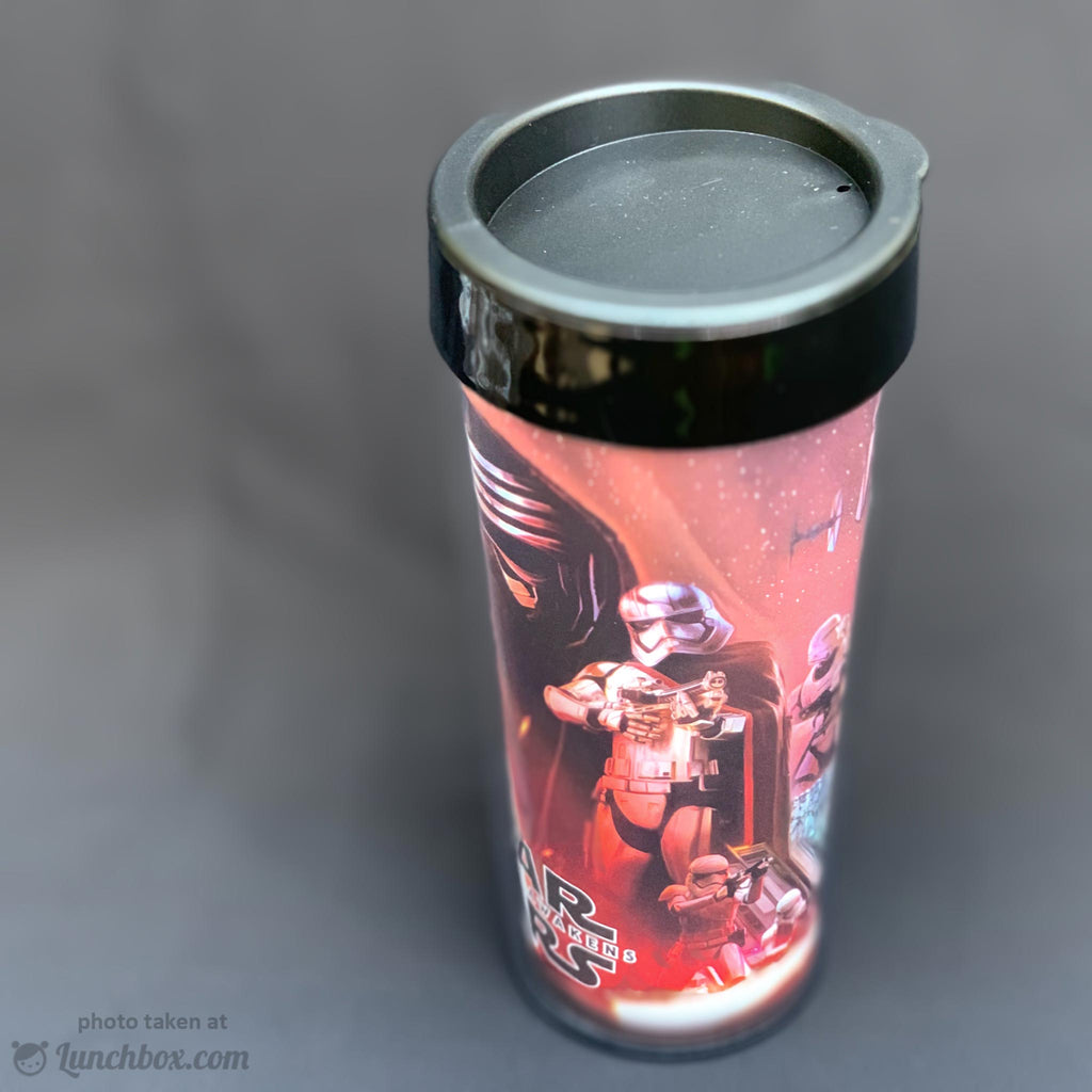 Insulated Tumbler & Screw-On Lid & Straw- Kylo Ren- Star Wars The Force Awakens, Black