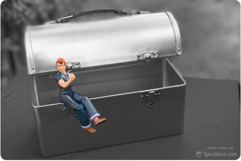 Silver Dome Lunch Box