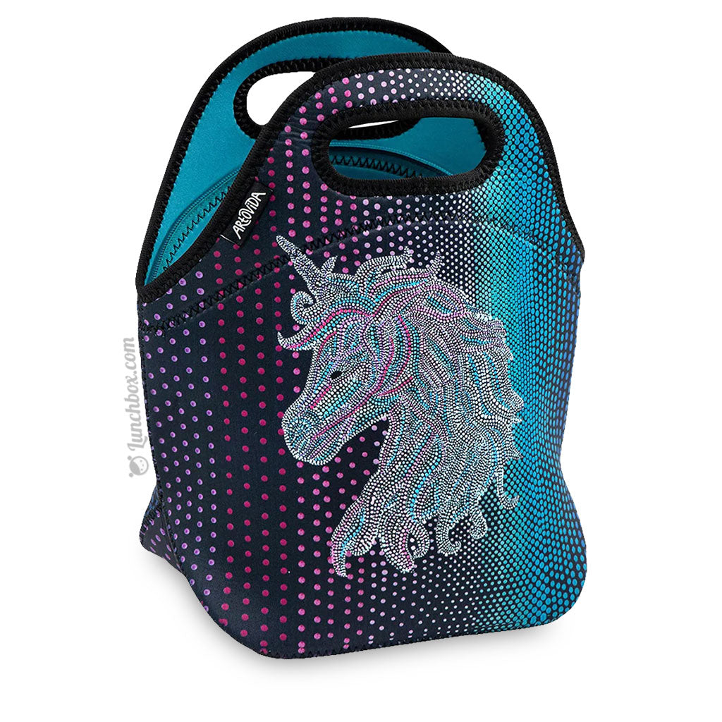Artovida Artists Collective Insulated Neoprene Lunch Bag Design by Amy Diener (USA) Mythical Unicorn