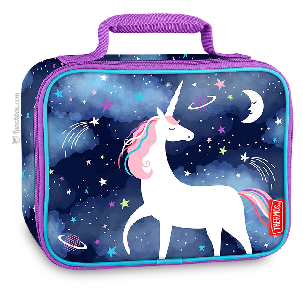 Kids Unicorn Insulated Lunch Box for Girls Rainbow Bag with Water