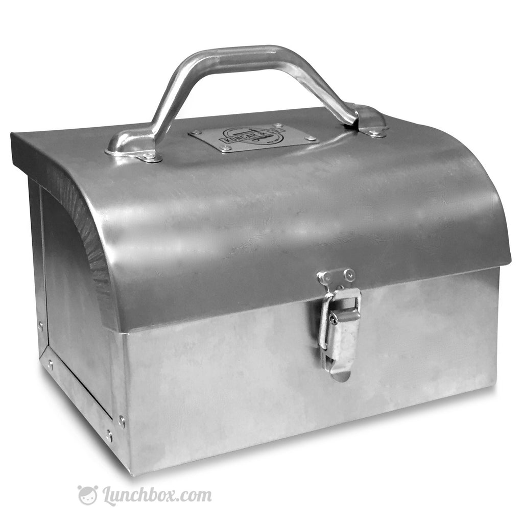 Plain Metal Dome Lunch Box - Silver