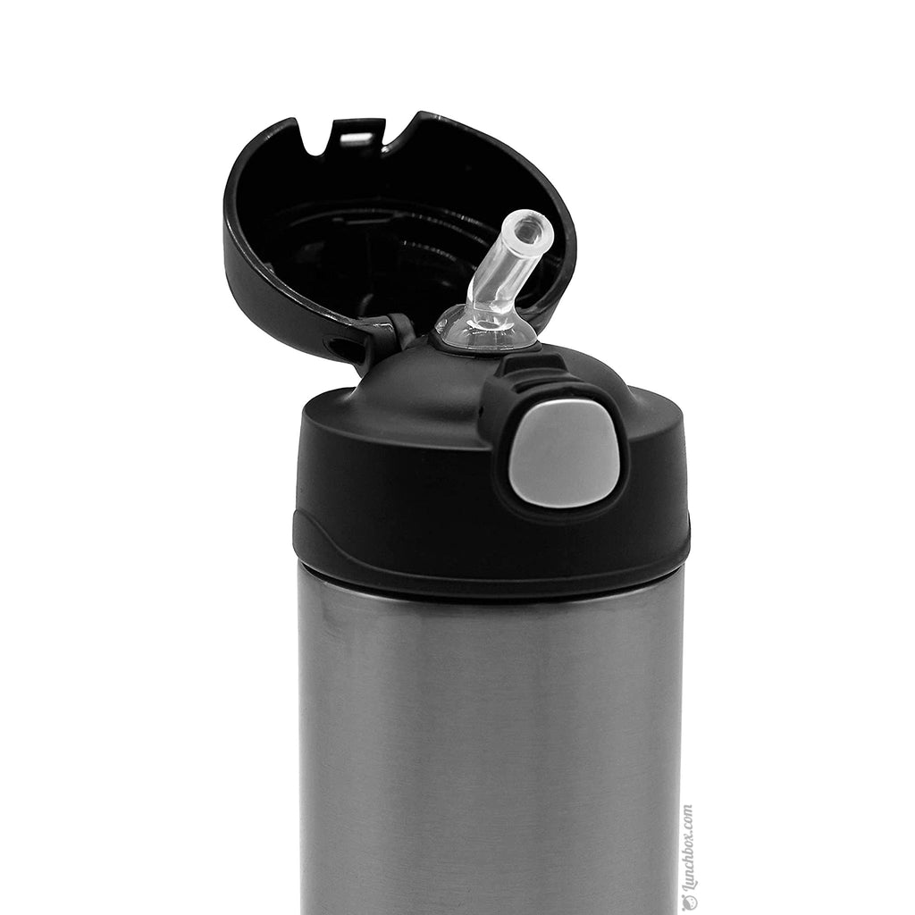 Thermos Funtainer 16 Ounce Plastic Hydration Bottle with Spout, Black