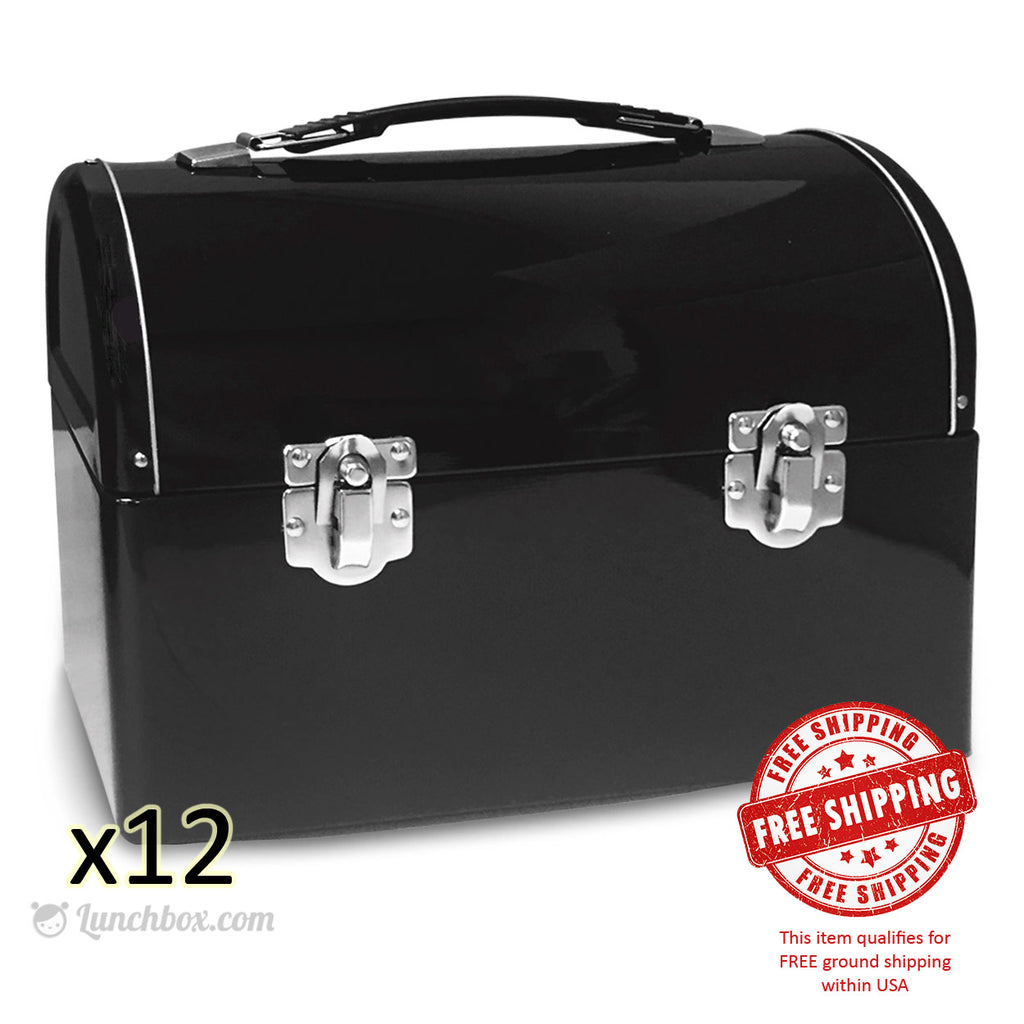 Plain Metal Dome Lunch Box - Wholesale Case of 12