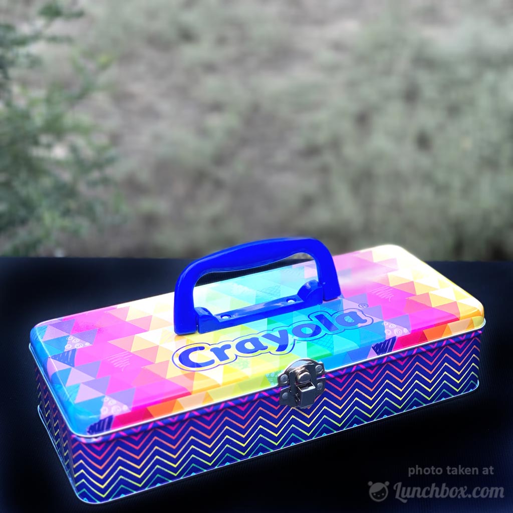 Crayola Color Your Own Gaming Lunch Box for Kids, Black and Neon