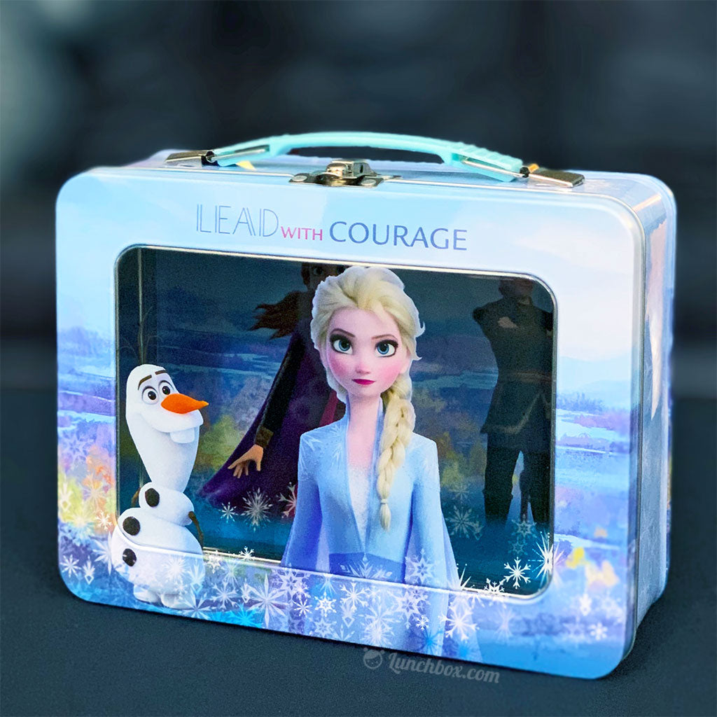 Disney Frozen Anna and Elsa Tin Lunch Box Set