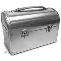 Plain Metal Dome Lunch Box - Silver