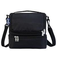 Double Decker Lunch Box - Diamond Weave Black 