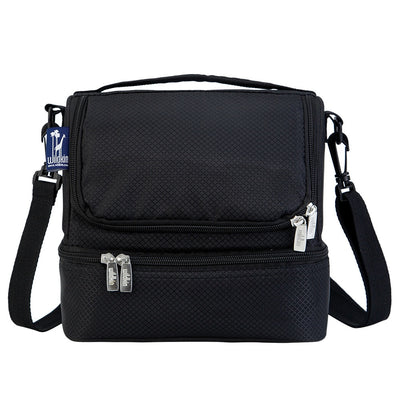 Double Decker Lunch Box - Diamond Weave Black 