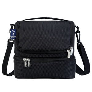 Double Decker Lunch Box - Diamond Weave Black 