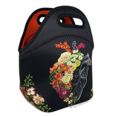 Heart Flower Insulated Lunch Bag