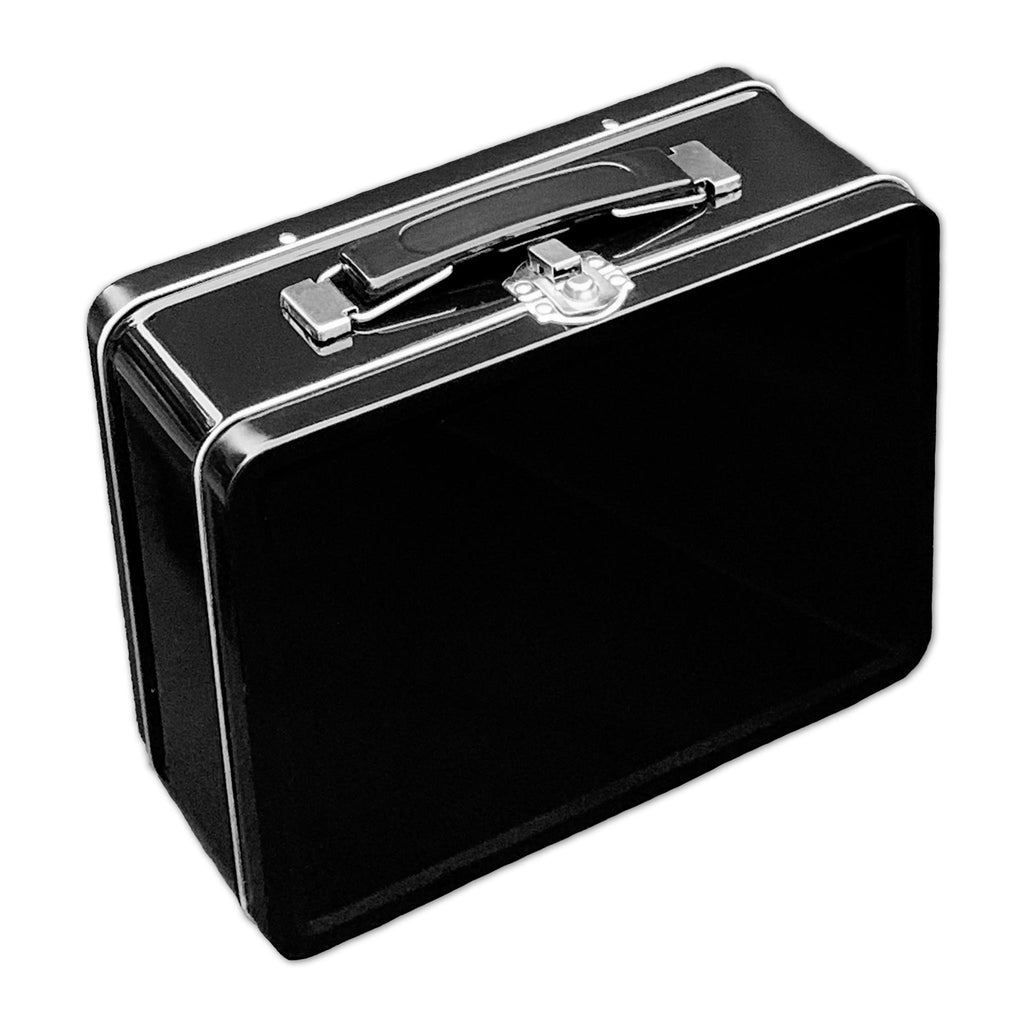 Medium Plain Metal Lunch Box - Black