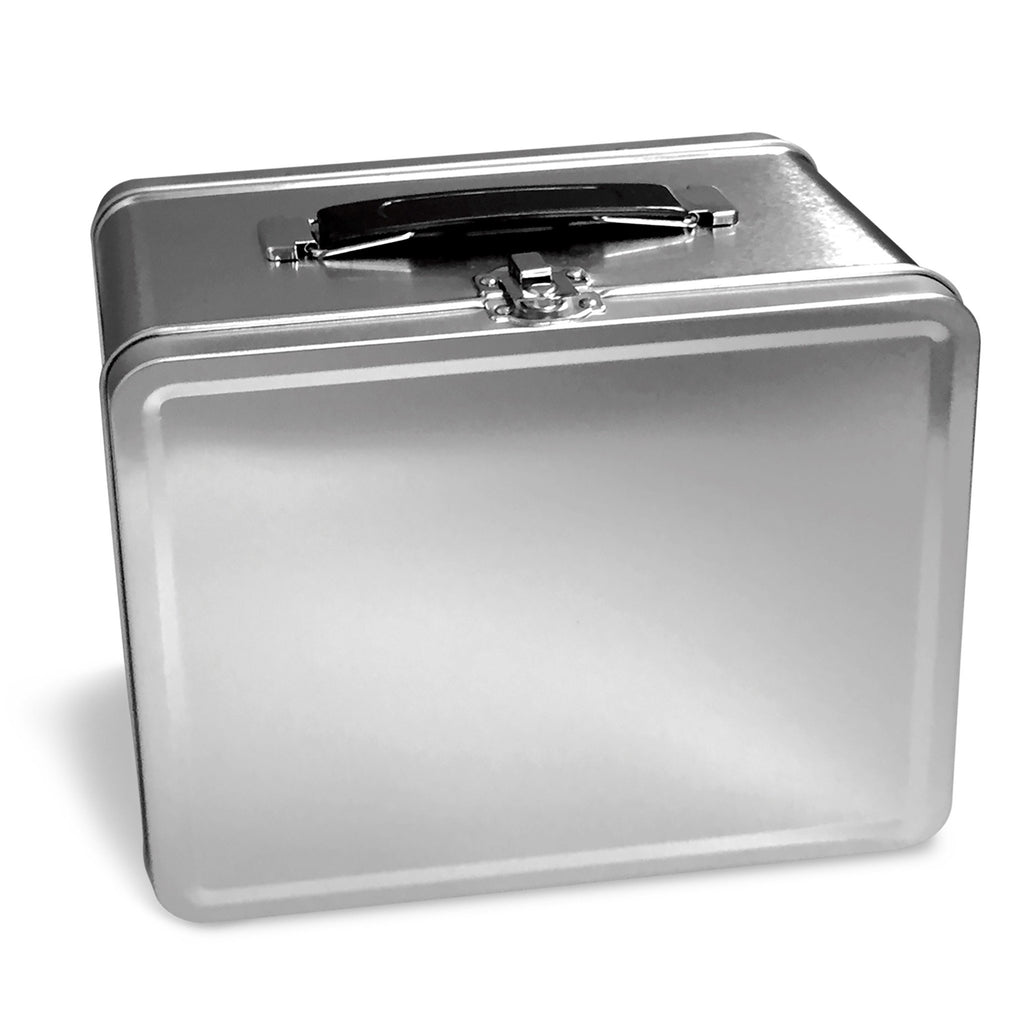 Plain Metal Snack Box / Red Small Lunchbox Retro Lunch Box