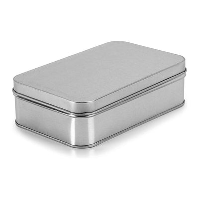 Plain Metal Dome Lunch Box - Silver