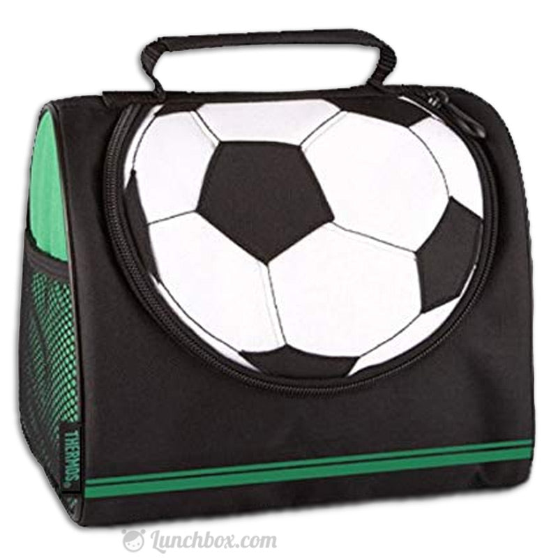 Soccer Print Soft Insulated Kids Personalized Thermal Lunch Box + Reviews