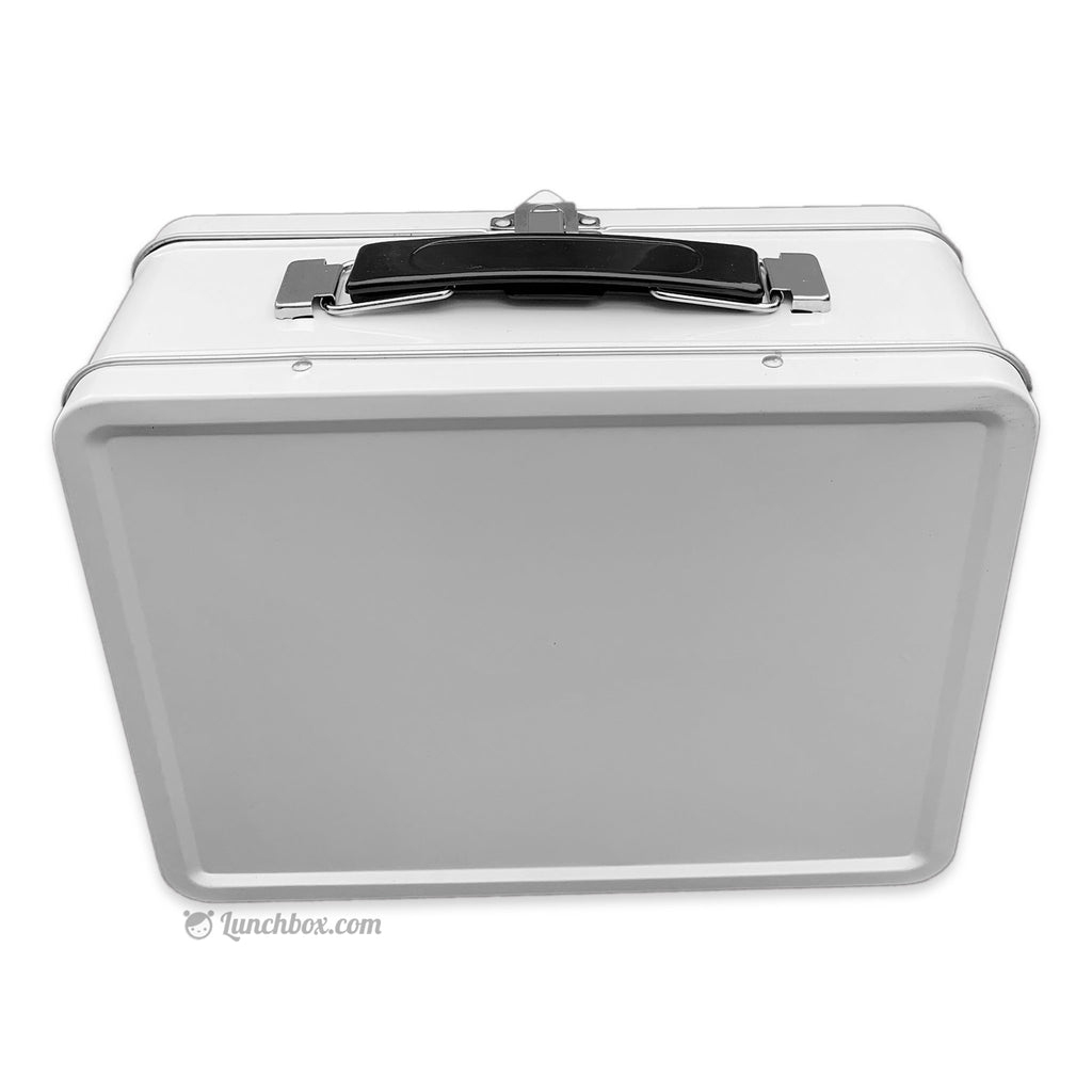 Medium Plain Metal Lunch Box - White