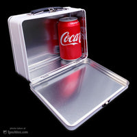 White Metal Lunch Box