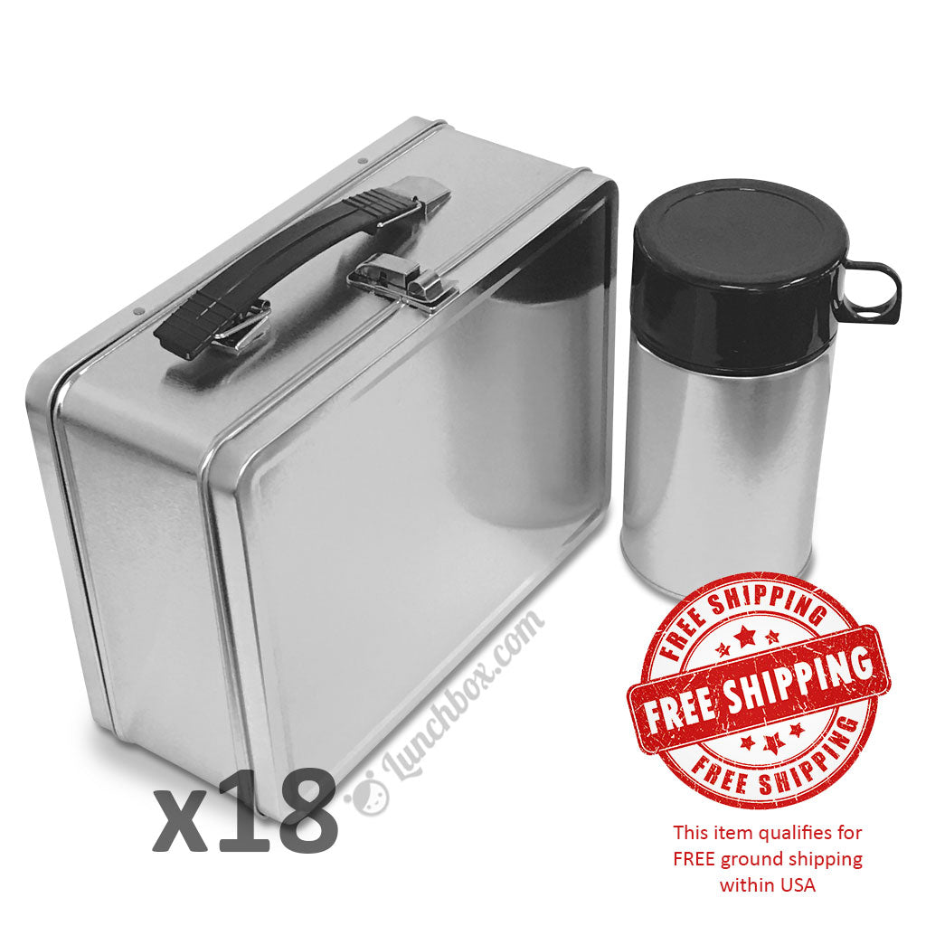 Plain Metal Lunch Box - Wholesale Case of 24