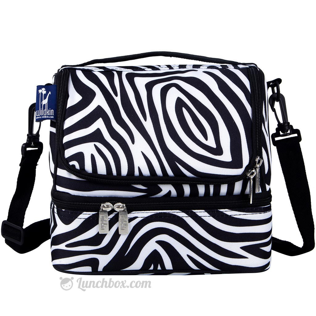 Wildkin Zebra Two Compartment Lunch Bag